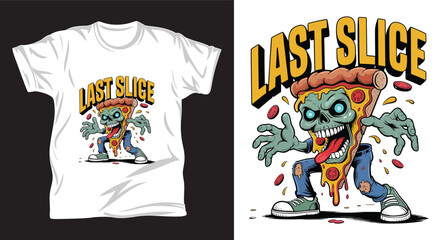 Obraz premium Pizza graphic T shirt design print.