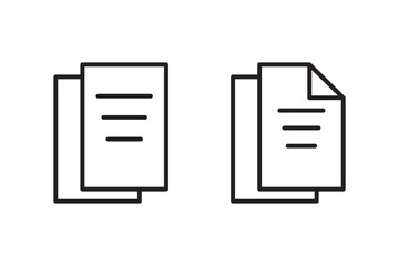 Document icon vector isolated on white background. Paper icon. File Icon