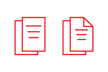 Document icon vector isolated on white background. Paper icon. File Icon