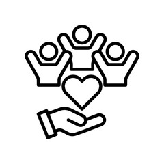  Community Support line icon