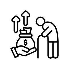 Retirement Fund line icon