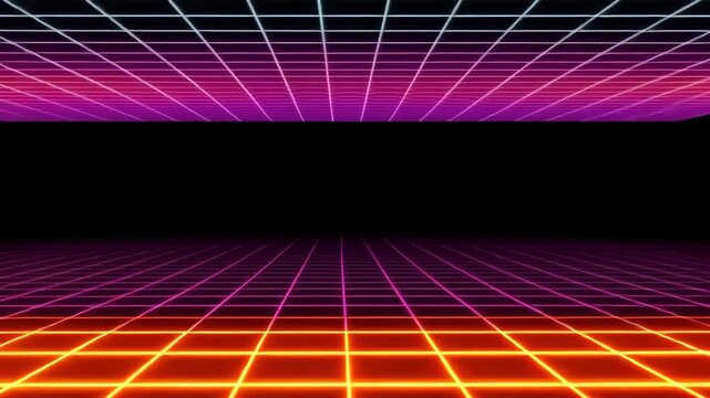Abstract vector background with futuristic colorful laser lines and light wave patterns