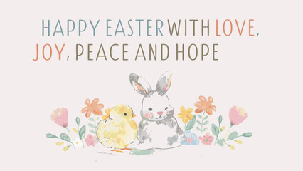 easter card with bunny