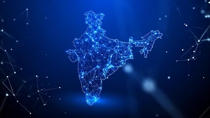 India's Digital Network: A Futuristic Map Visualization - Powered by Adobe