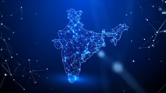 India's Digital Network: A Futuristic Map Visualization