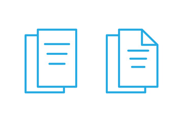 Document icon vector isolated on white background. Paper icon. File Icon