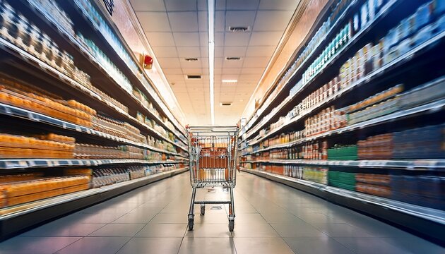 shopping experience reflection grocery store lifestyle indoor aisle eye level perspective contemplation