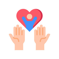 Volunteer Help flat color icon