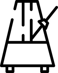 Minimalistic Modern Rounded Outline Metronome Icon