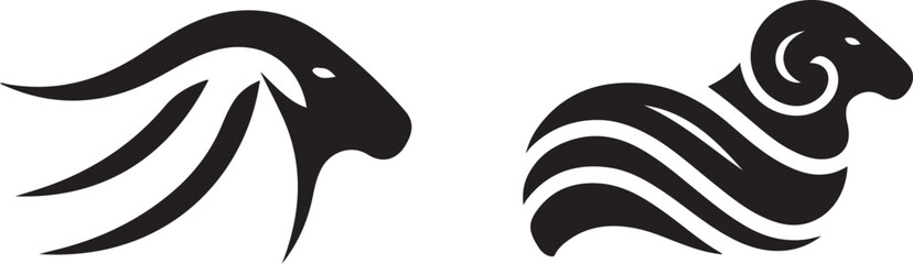 Goat logo vector art