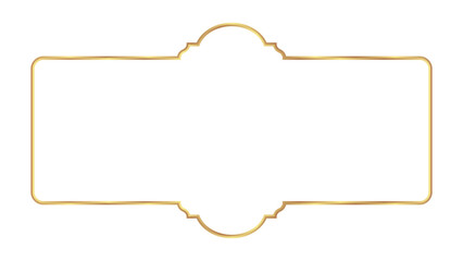 Elegant golden frame for invitation cards and banners, decorative vector design