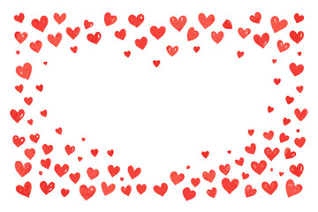 spray tiny hearts border light elegant frame style