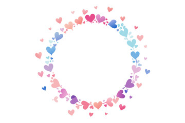 scattered heart halo frame cute round border icon