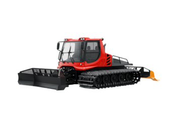 Red and Black Snow Cat A Powerful Machine for Snow Removal and Terrain Management