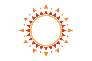 Tiny triangle circular frame with geometric layout