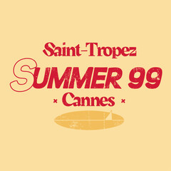 Obraz premium vintage retro vibes summer 99 text print design. surfer vibes slogan t shirt design. sunset time text print design. may text for sea theme . girls clothing artwork. text print design.