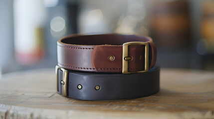 Leather Belts Stacked