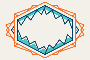 Polygonal Doodle Frame With Uneven Irregular Shape