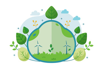 organic blob shaped frame with hand drawn details