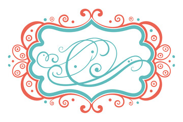 Swirling Flourish Script Frame for Elegant Display