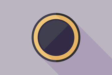 Simple Circle Photo Frame With Thin Black Line