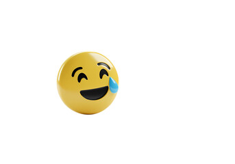 Fototapeta premium Laughing Emoji A 3D Rendering of Joyful Expression