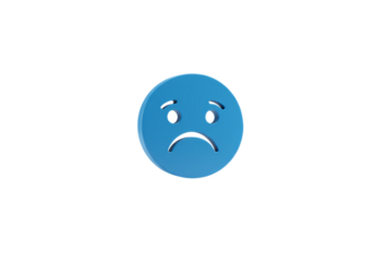 Melancholy Blue Pixelated Smiley A Digital Expression of Sadness