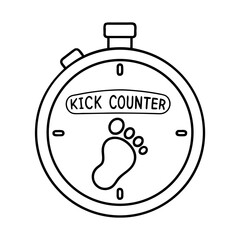 Baby Foot Stopwatch with Kick Counter Design