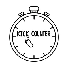 Baby Foot Kicks Counter Stopwatch with Cute Baby Foot Design