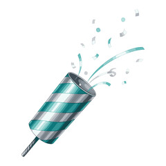 Confetti Popper Watercolor Sublimation