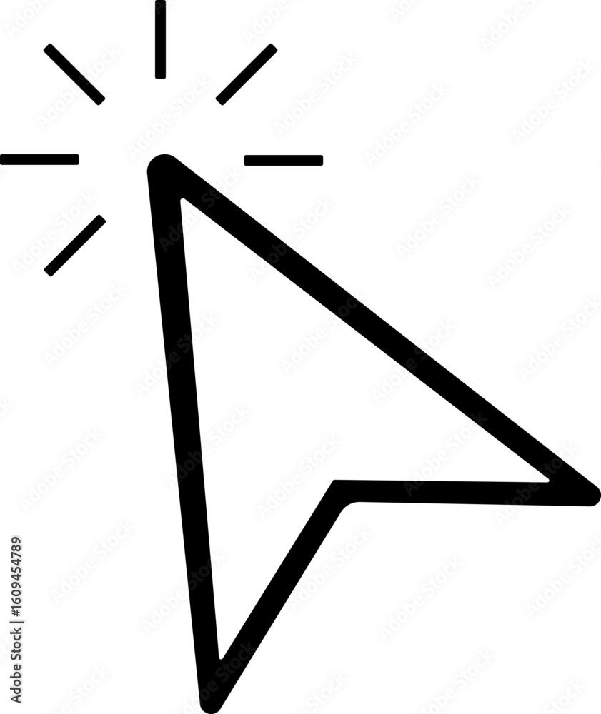 Fototapete Computer Cursors Mouse Click Pointer Icon Set and Computer Computer Mouse, Arrow Symbol, Icon Symbol, Computer Graphic, E-commerce Cursor icon click Outline and Solid Styles Easily editable SVG 10