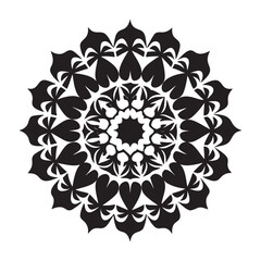 Intricate geometric pattern with traditional indian motifs