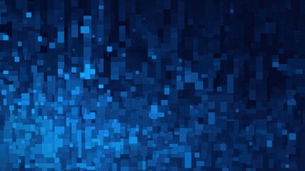 Fototapeta premium Abstract Blue Pixelated Mosaic Background with Gradient Squares and Rectangles