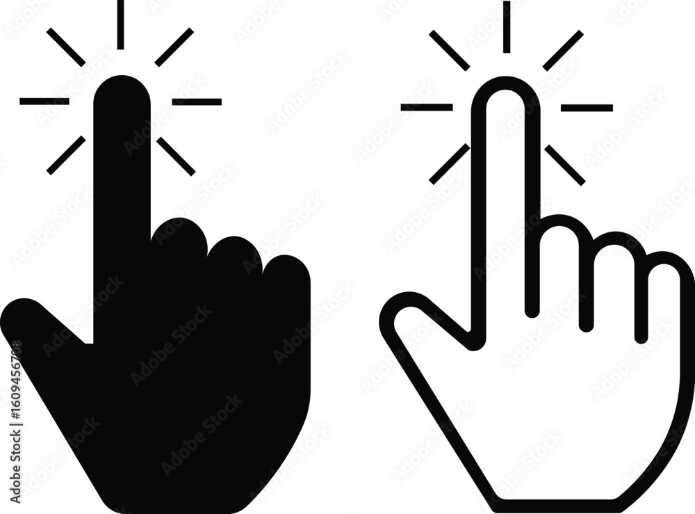 Fototapete computer cursors mouse click pointer icon set and computer computer mouse, arrow symbol, icon symbol