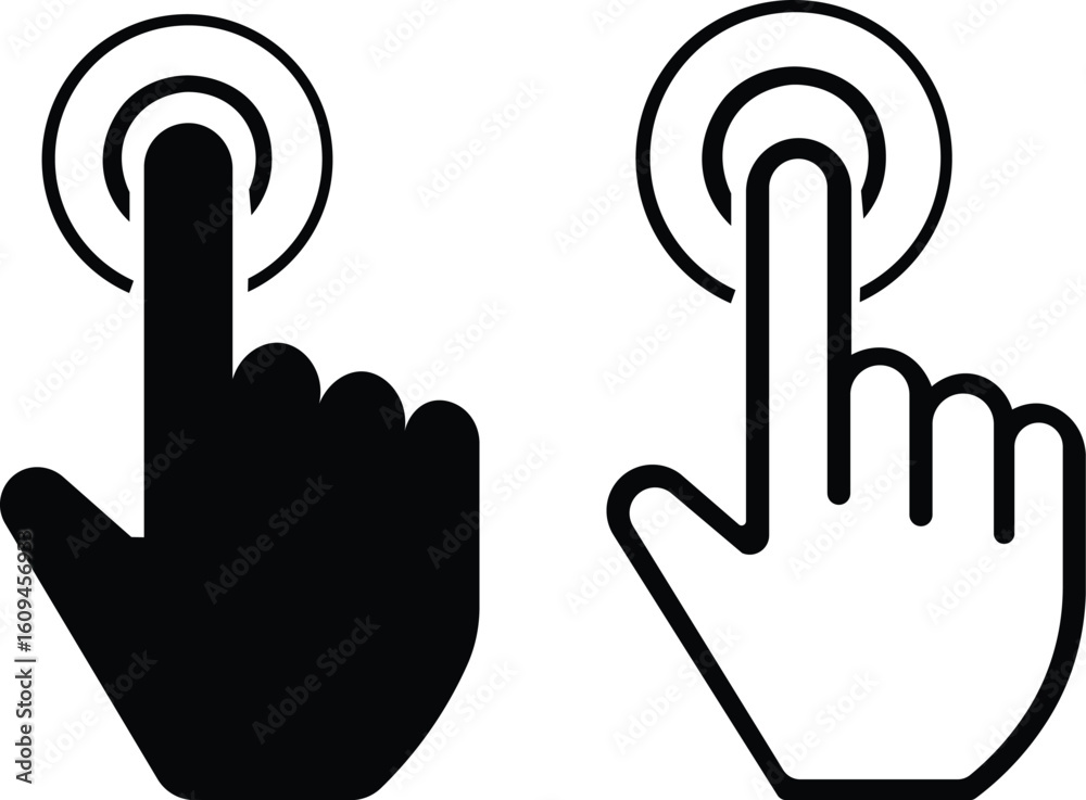 Fototapete computer cursors mouse click pointer icon set and computer computer mouse, arrow symbol, icon symbol