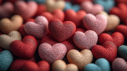 Valentine&rsquo;s Day Pile of Red, White, and Pink Paper Hearts: Cute Decoration for Romance, Crafts, and Gifting
