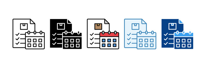 Inventory Planning  Icon Set Multiple Style Collection