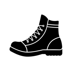 Hiking Boot Icon Vector Flat and Clean Look Isolated