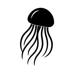 Jellyfish Drifting Icon Vector Flat and Clean Look