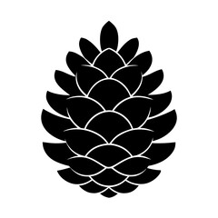Pinecone Vector Flat and Clean Look Isolated on White