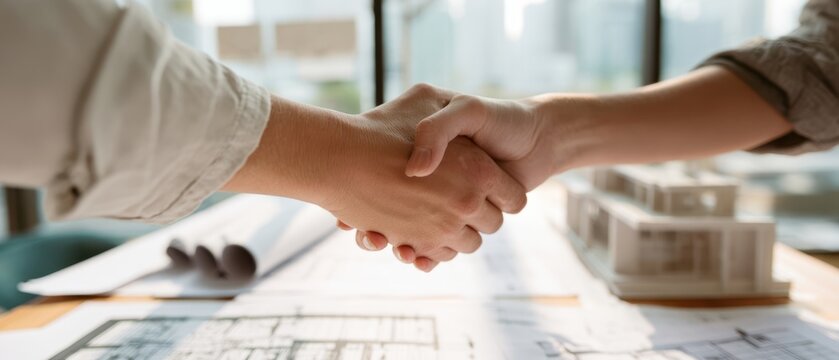 The handshake symbolizing collaboration and agreement in a professional setting.