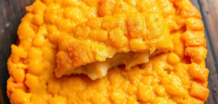 Golden-brown hotteok, crispy exterior, sweet filling, top view,   tasty,  asia