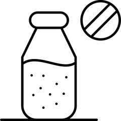 Lactose Free Icon Vector Element
