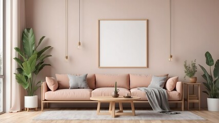modern living room with sofa. Minimalist living room with modern furniture.