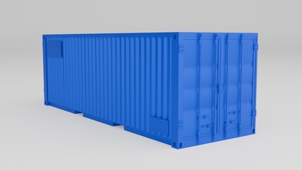 ship crates  in white background