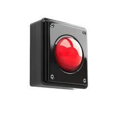 Alarm Schild, bright red alarm sign featuring a white exclamation mark, isolated on transparent background