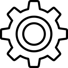gear icon isolated on white