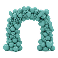 Balloon Arch Teal Watercolor Sublimation