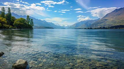 Lake Wakatipu, New Zealand: Alpine-Encircled Glacial Waters, Queenstown Shores, and Scenic South Island Landscapes