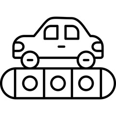 Conveyor Icon Vector Element